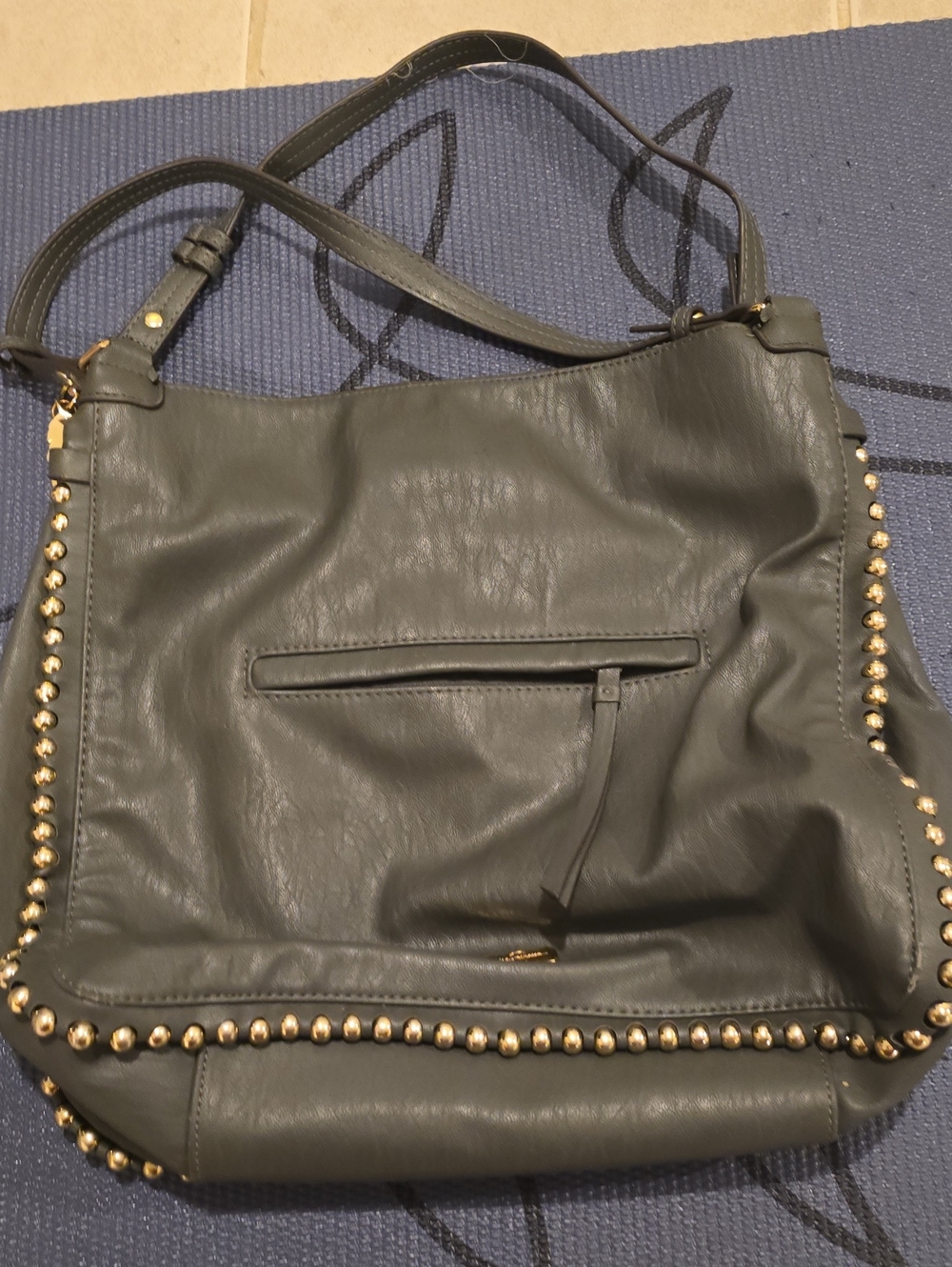 Stud-Trim Jessica Simpson Gray Women’s Shoulder Bag
